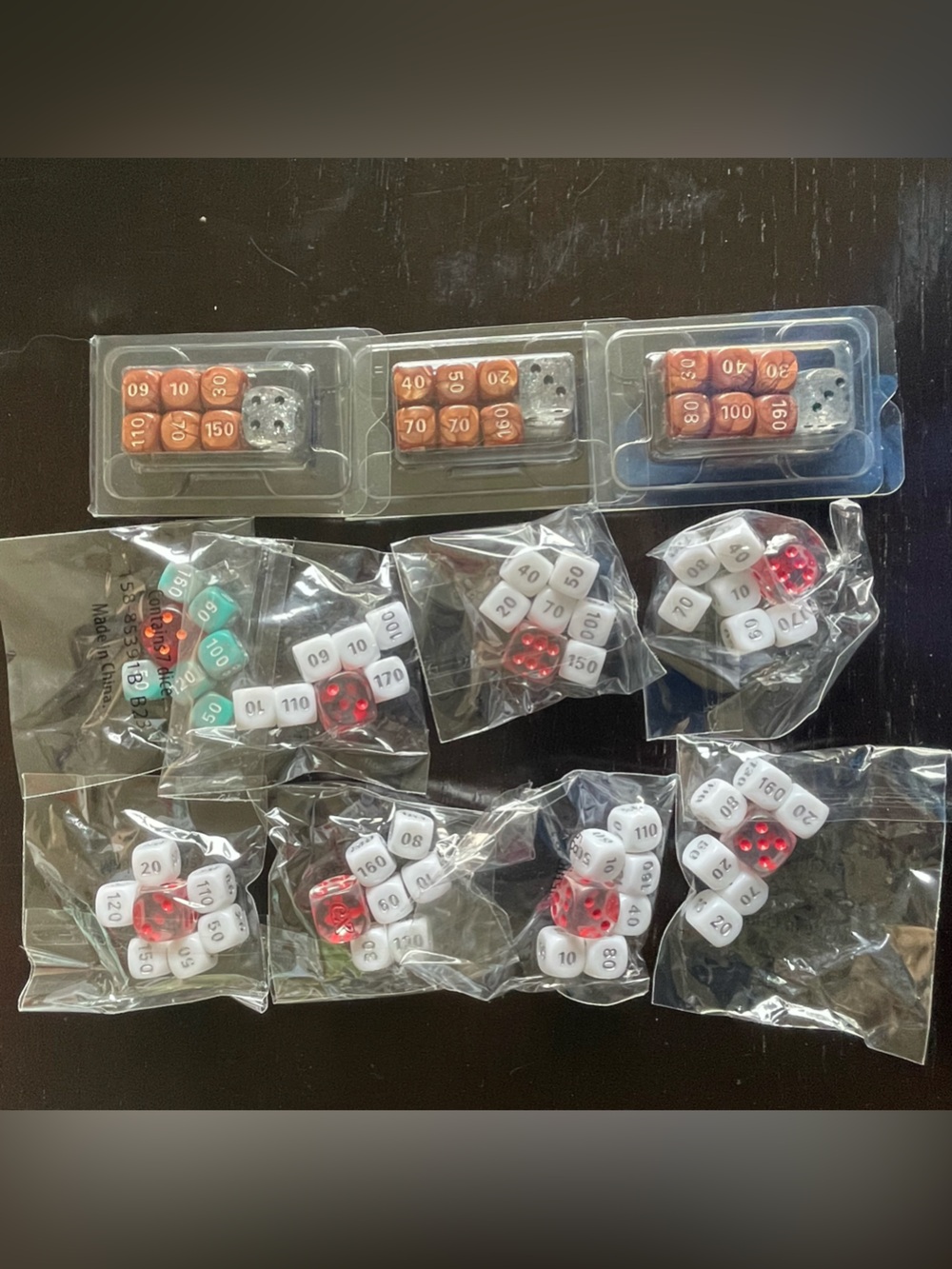 Pokémon TCG Playing Dice Lot 11 Count (77 dice total)